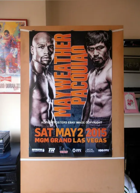 FLOYD MAYWEATHER JR vs. MANNY PACQUIAO : Original Onsite Boxing Fight Poster 30D