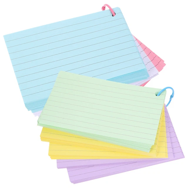 FLASH CARDS FOR Office Pre Hole Punched Index Learning Memo Flashcards