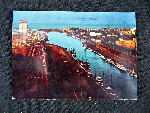 Pescara porto canale notturno Cartolina