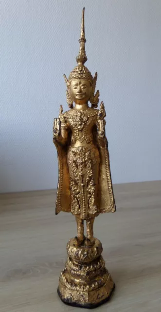 Antique ancien bronze Thai BUDDHA BOUDDHA Rattanakosin Siam Thaïlande