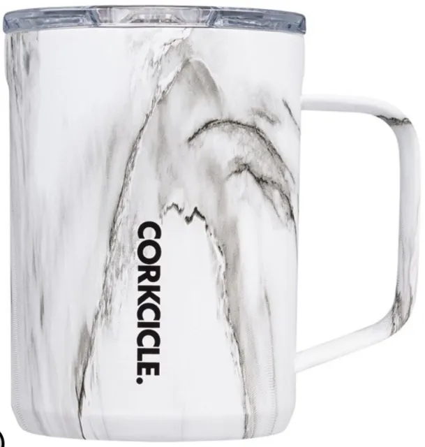 Corkcicle 16 Ounce Coffee Mug Triple Insulated Stainless Steel Cup - Snowdrift