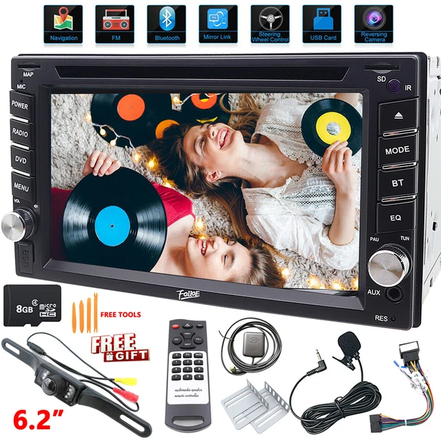 6.2" Touch Screen Double 2DIN Car GPS Stereo DVD CD Bluetooth Radio for Nissan