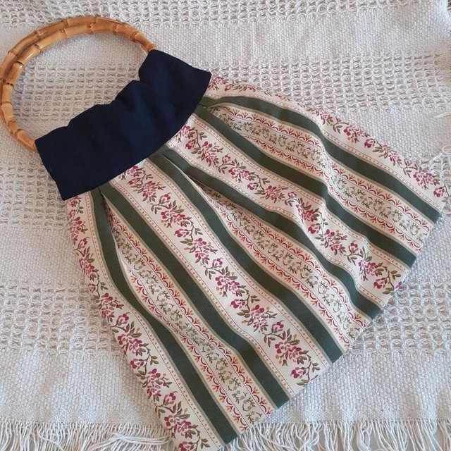Stricken Nähen Nadeltasche Tragetasche mit Bambusgriffen