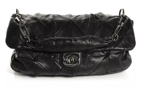 AUTHENTIC CHANEL BLACK Lambskin Quilted Soft Squares Origami Flap Handbag  $2,799.00 - PicClick