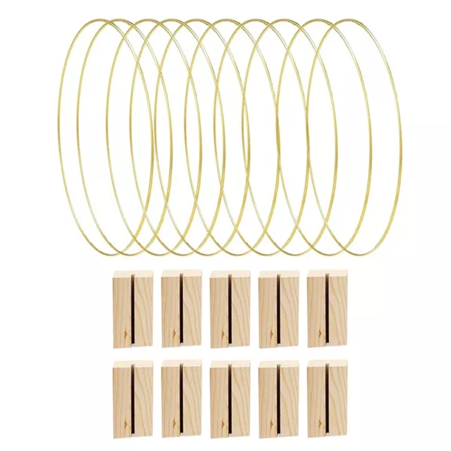 10 PCS 13.8 Inch Metal Hoop Centerpiece DIY Wreath Gold Hoop Rings for Home3164