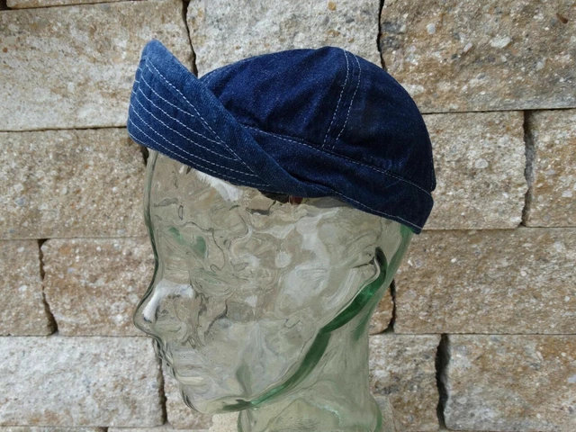 Vintage Denim A3 Mechanic Cap M1937 Lutece Mfg US Army Navy Heritage Rugged Wear