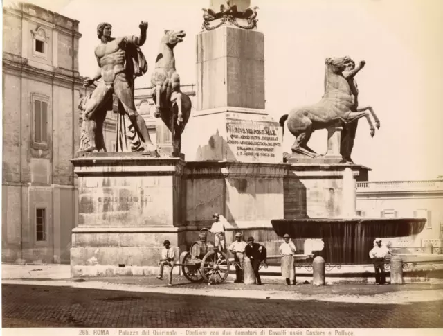 Italy, Roma, Palazzo del Quirinale Vintage Albumen Print Albumin Print