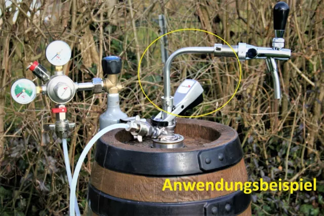 Bier-Zapfhahnbogen  90°, Edelstahlbogen, - NEU - Bier-Zapfanlage, Hobbybrauer