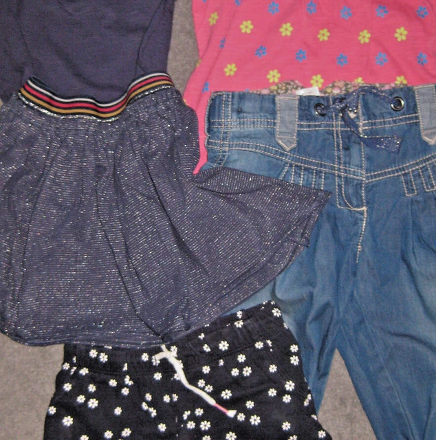 LOT Bundle 5 GIRLS Summer HOLIDAY NEXT JEANS TRESPASS TOPS SKIRT SHORTS 4-6 Yrs 9