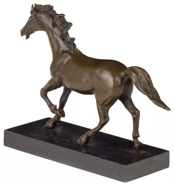 Escultura de bronce caballo estatua estilo antiguo figura - 26cm 3