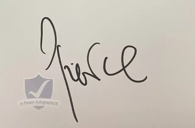 Pierce Brosnan JAMES BOND Signed INDEX CARD OnlineCOA AFTAL #12