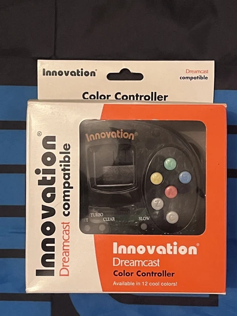 • Manette Noire Transparente Pour Sega Dreamcast De Marque Innovation Neuve •
