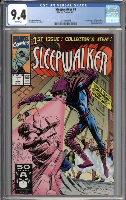 Sleepwalker #1 CGC 9.4 NM 1st Appearance of Sleepwalker Upper Deck Insert WP