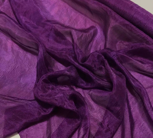 Hand Dyed PURPLE China Silk HABOTAI Fabric