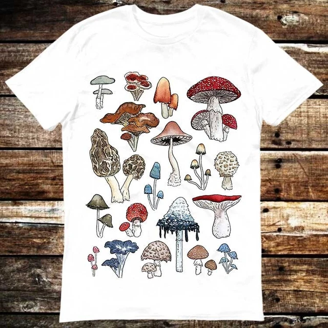 Vintage Wild Mushroom Meme Gift Shirt Funny T Shirt 6230