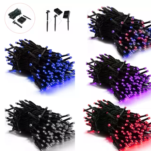 Durable 100 LED Solar String Lights Outdoor Garden Wedding Party Christmas