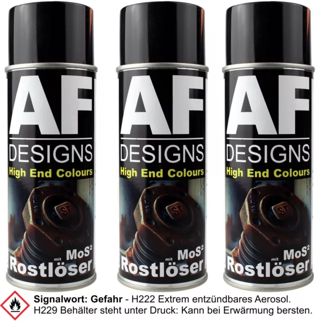 Rostlöser Spray Kriechöl Rostschutz MoS2 3x400ml Korrossionsschutz