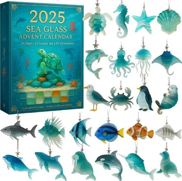 Calendrier De L'Avent Noël 2025 En Acrylique - 24 Décorations 2D Animaux, Pour Porte/mur/bureau