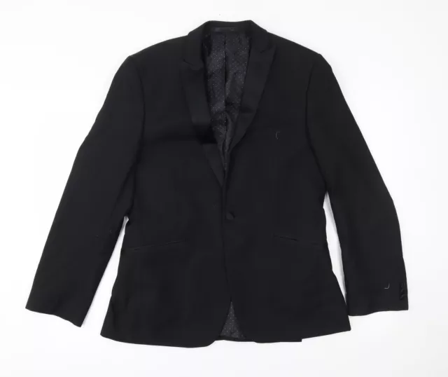 Limehaus Mens Black Polyester Jacket Blazer Size 40