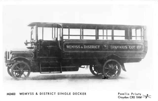 Wemyss & District Single Decker ~ An Old Real Photo Postcard By Pamlin #225112