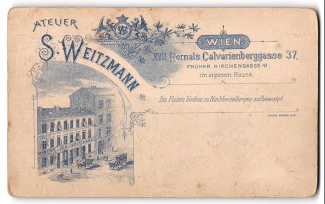 Fotografie S. Weitzmann, Wien, Calvarienberggasse 37, Ansicht Wien, Frotn des A