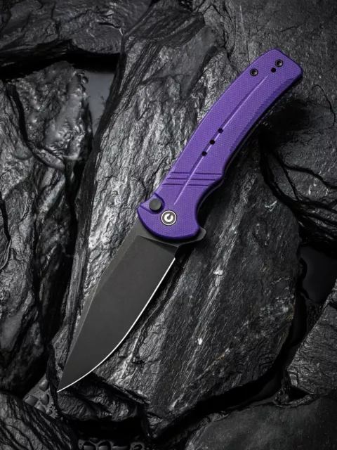 Civivi Cogent Folding Knife 3.5" 14C28N Sandvik Steel Blade Purple G10 Handle