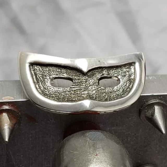Sterling Silver.925,phantom of the opera pendant, hidden bell patina blackened