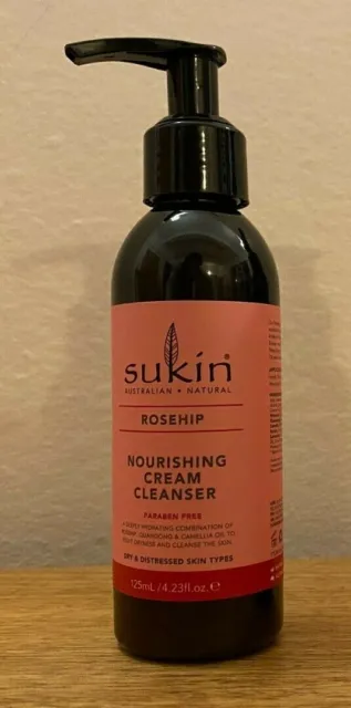 Sukin Rosehip Nourishing Cream Cleanser 125ml natural dry skin vegan Australian