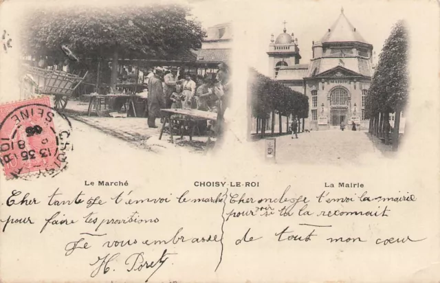 94 CHOISY-le-ROI Le Marché et la Mairie 91073