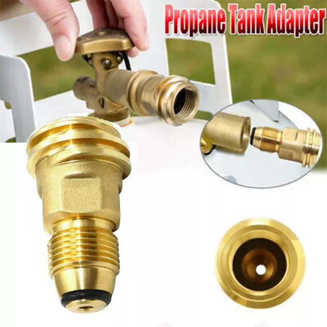 Converts Propane Tank POL LP Tank Valve to QCC1/Type1 Outlet Brass Adapter Parts