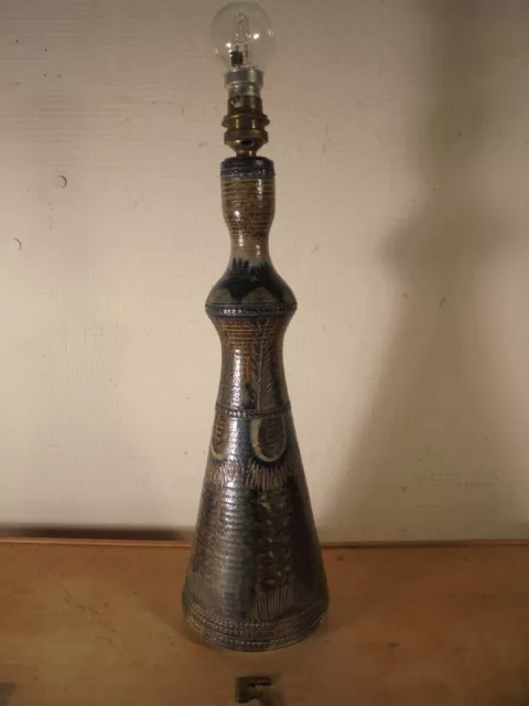 Céramique Vintage 60 Pied Lampe KERALUC Grès au sel JC Courjault QUIMPER A5