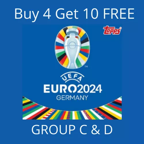 EURO 2024 GERMANY - UEFA TOPPS Stickers 2 - GROUP C - GROUP D (Eng/Fra/Ned)