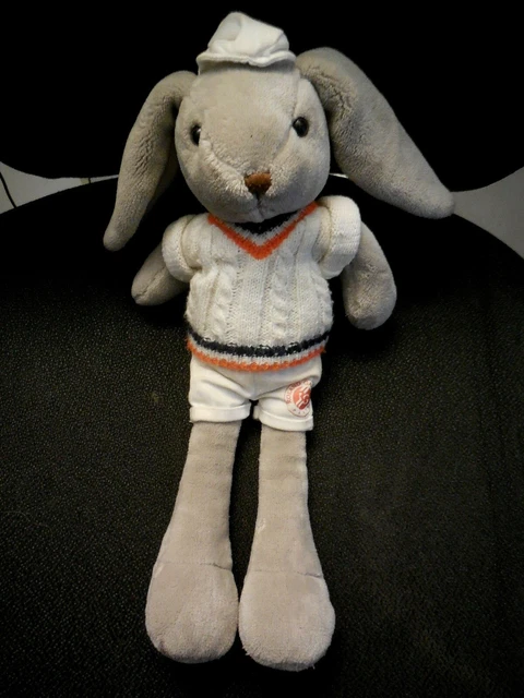 DOUDOU ET COMPAGNIE peluche lapin gris beige ROLAND GARROS 2016 36cm
