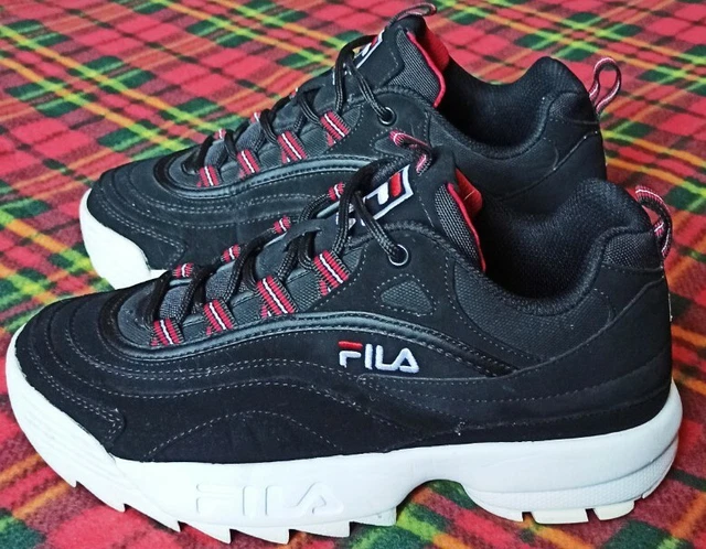 Black platform filas sales