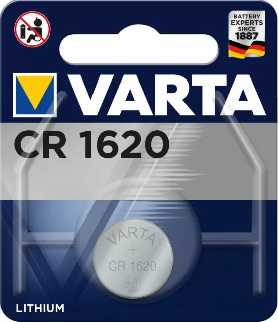 10 x Varta CR 1620 3V Lithium Batterie Knopfzelle 70mAh 6620 im Blister