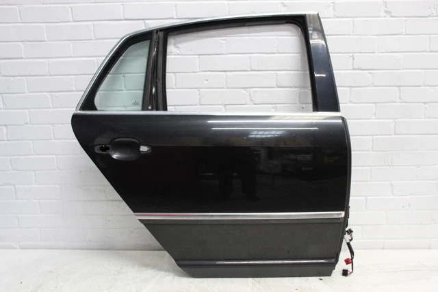 VW Phaeton 3D D1 OS Right Rear Door Skin Tarantella Black LR9V 3D4833056S