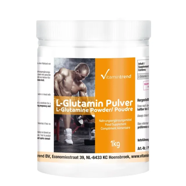 L-Glutammina in polvere 1 kg - pura al 100% per 6,5 mesi - aminoacido |...