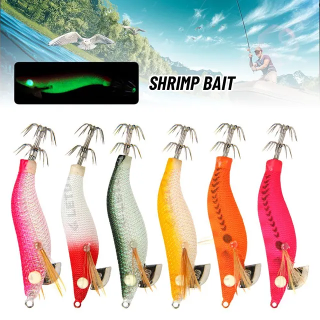 LEAD SINKER SQUID hook 3.0# bait 2023 wood shrimp lures for lifelike $15.25  - PicClick AU