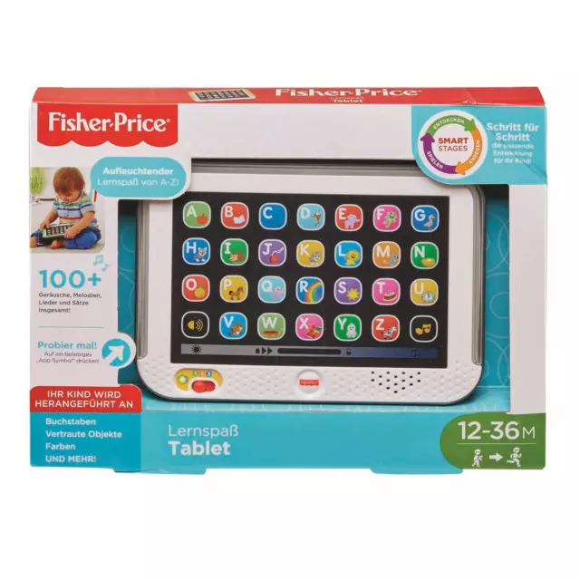 Mattel - Fisher-Price Lernspaß Tablet - Kindertablet Handy App Lernspielzeug