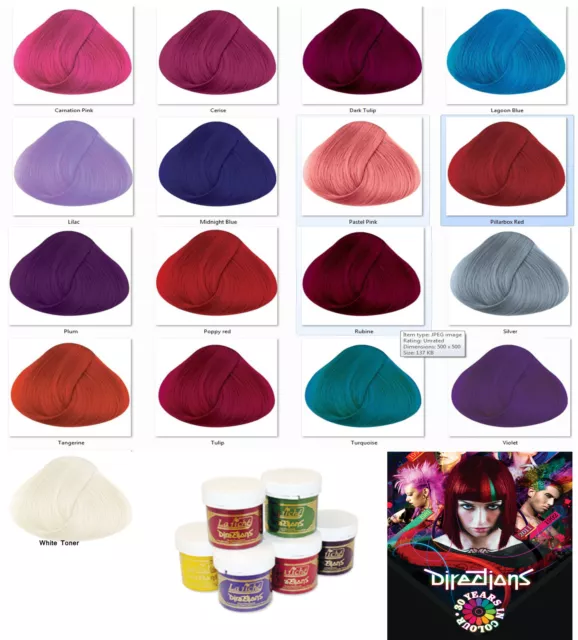 La Riche Directions Semi-Permanent Hair Colour Dye Tubs All Colours Available