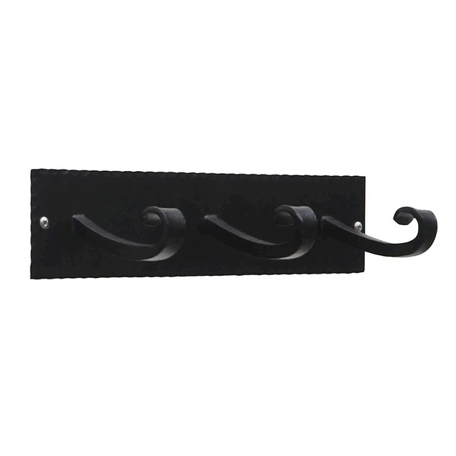 ACHLA Lodge Triple Hook Bracket, Black Powdercoat - B-107