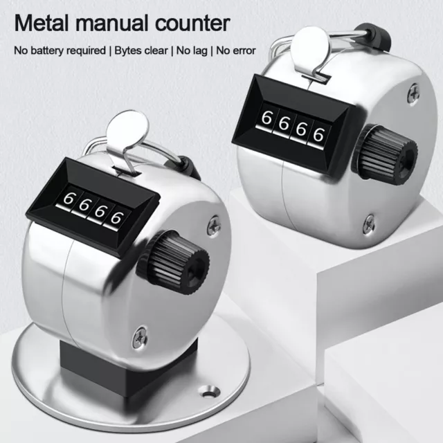 Mechanical Counter Manual Counting 4 Digit Number Counting Clicker Tally Counter