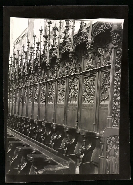 FOTOGRAFIA W. APEL, Berlino, vista Frisinga, file di sedili nel Duomo