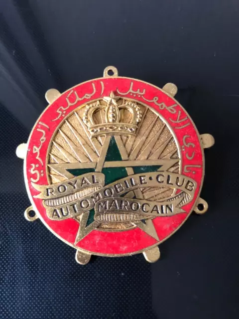 Badge de calandre émaillé du Royal automobile club marocain TOP QUALITY