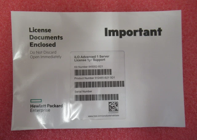 HPE ILO Advanced 1-Server License 3yr Support SEALED (BD505A 0D1 / 872648-B21 - Foto 4