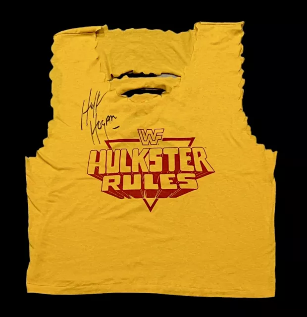 Wwe Hulk Hogan Signed Shirt Hulkster Rules With Proof And Hogan Hologram Coa L