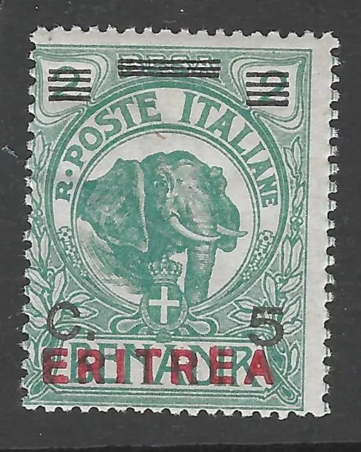 ITALIAN ERITREA  :1924 5c on  2b green  SG84 mint hinged