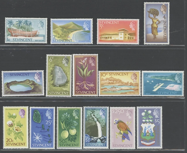 1965-67 ST. VINCENT - Stanley Gibbons n.  231/245 serie di 16 valori - MNH**