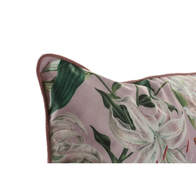 Coussin DKD Home Decor Beige Rose Polyester Fleurs (45 x 15 x 45 cm) (2 Unités)