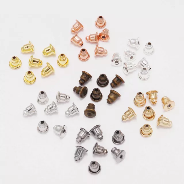 200 un. Tapones para los oídos pendientes tapados accesorios universales de joyería empujar hacia atrás
